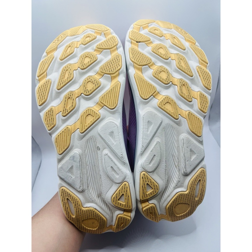 Hoka One One Women's Pink Running Sneakers with Blue Midsole - Picture 11 of 11